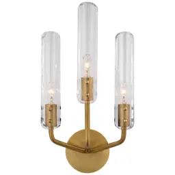 Hand-Rubbed Antique Brass Clear Glass