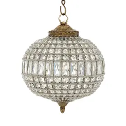 crystal glass | antique brass finish S