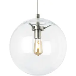 Satin Nickel Clear Lamp Not Included