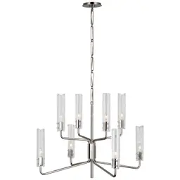 Polished Nickel Clear Glass
