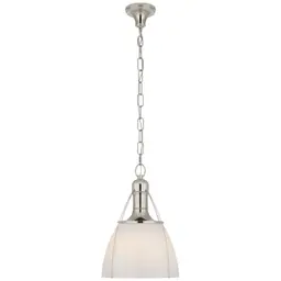 Polished Nickel White Glass