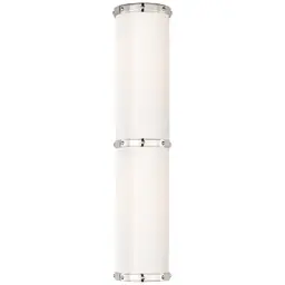 Polished Nickel White Glass