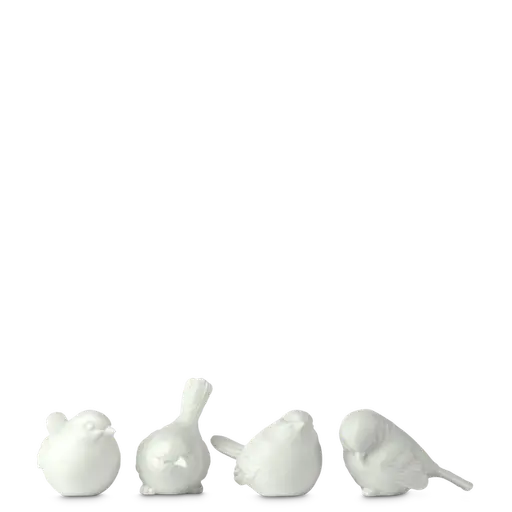 Купить Набор статуэток Unglazed Porcelain Sparrows set of 4 в интернет-магазине roooms.ru