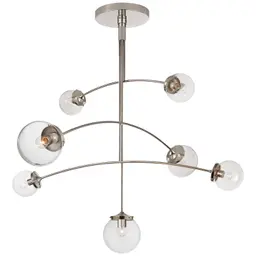 Polished Nickel Clear Glass