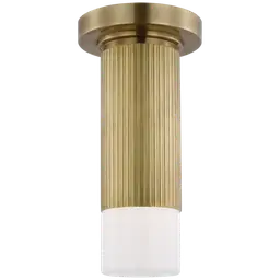 Hand-Rubbed Antique Brass White Glass