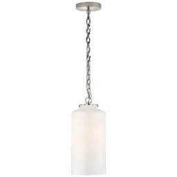 Polished Nickel White Glass