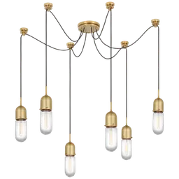 Hand-Rubbed Antique Brass Clear Glass
