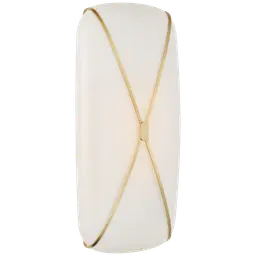 Soft Brass White Glass
