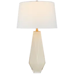 White Glass SH15" x 17.5" x 11" Linen