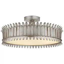 Burnished Silver Leaf Frosted Glass