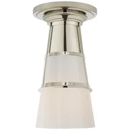 Polished Nickel White Glass