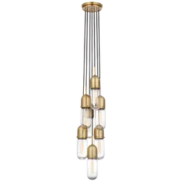 Hand-Rubbed Antique Brass Clear Glass