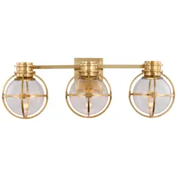 Antique-Burnished Brass Clear Glass