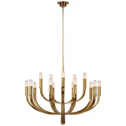 Antique-Burnished Brass Clear Glass