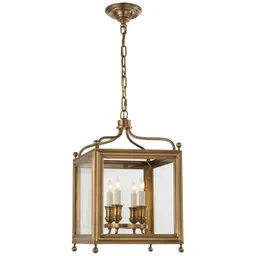 Hand-Rubbed Antique Brass Clear Glass