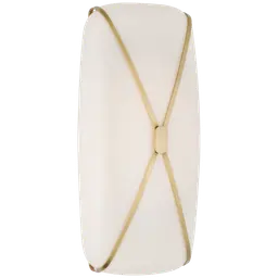 Soft Brass White Glass
