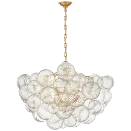Gild and Clear Swirled Glass