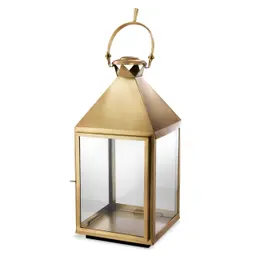 antique brass finish | clear glass L