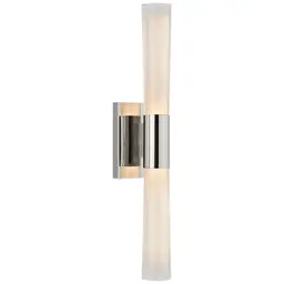Polished Nickel White Glass