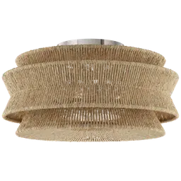Polished Nickel and Natural Abaca
