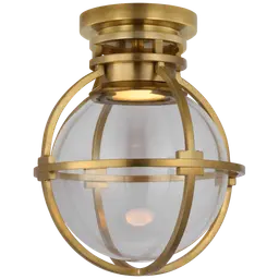 Antique-Burnished Brass Clear Glass