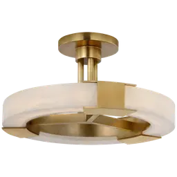 Antique-Burnished Brass and Alabaster