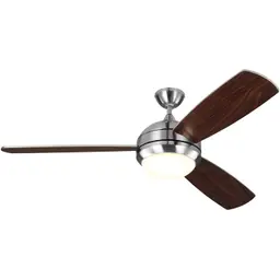 Brushed Steel Housing With Silver Blades with Light Kit