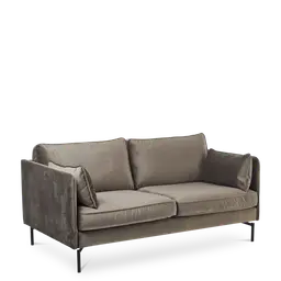 Dark brown Laminated woodNozag springsFoamand powder coated metal legs