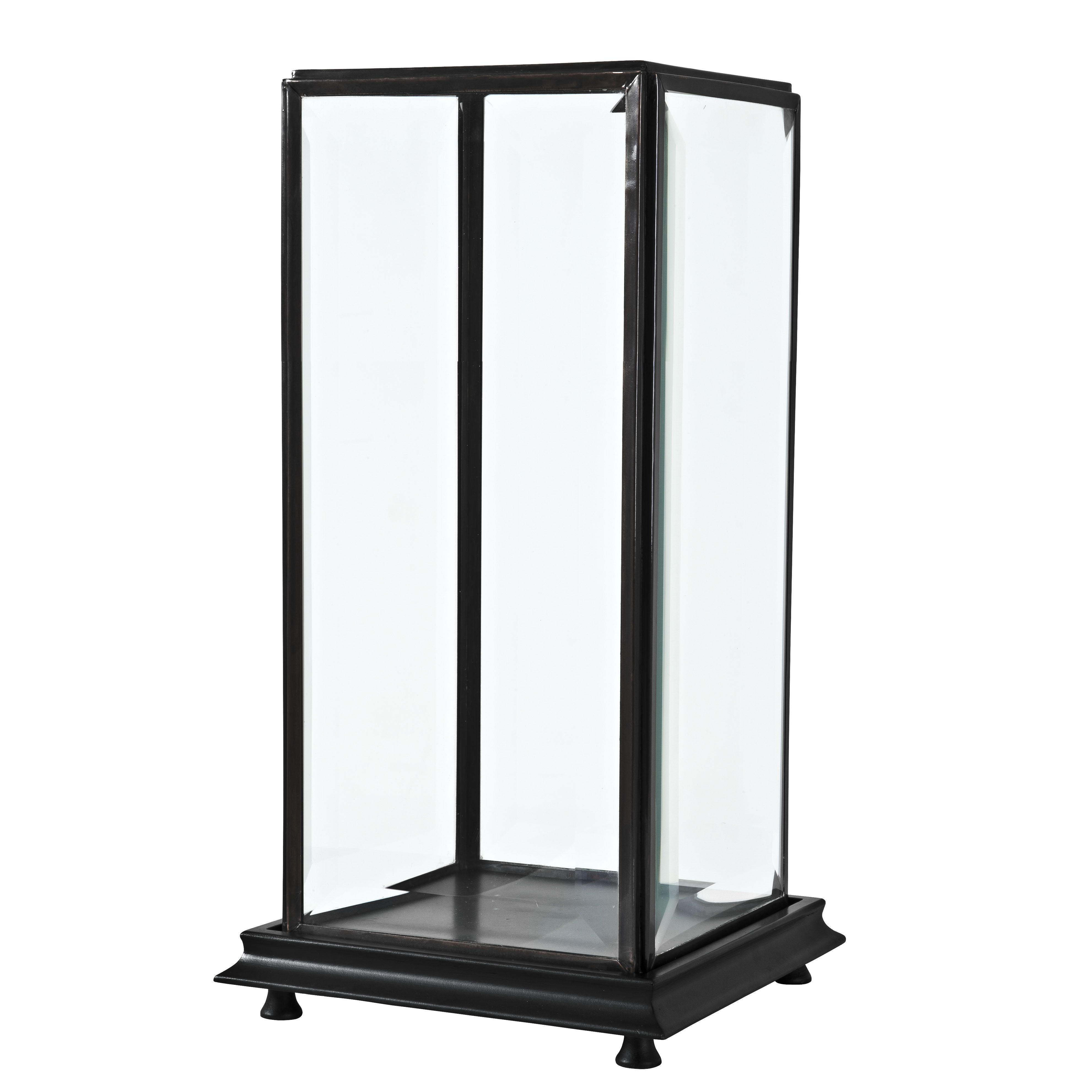 antique bronze finish | bevelled clear glass L