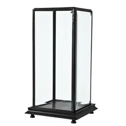 antique bronze finish | bevelled clear glass L