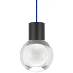 Black Clear 1-LITE Blue Cord