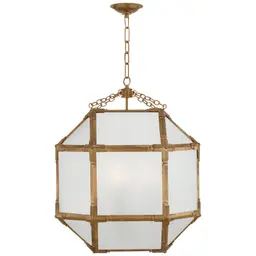 Gilded Iron Frosted Glass