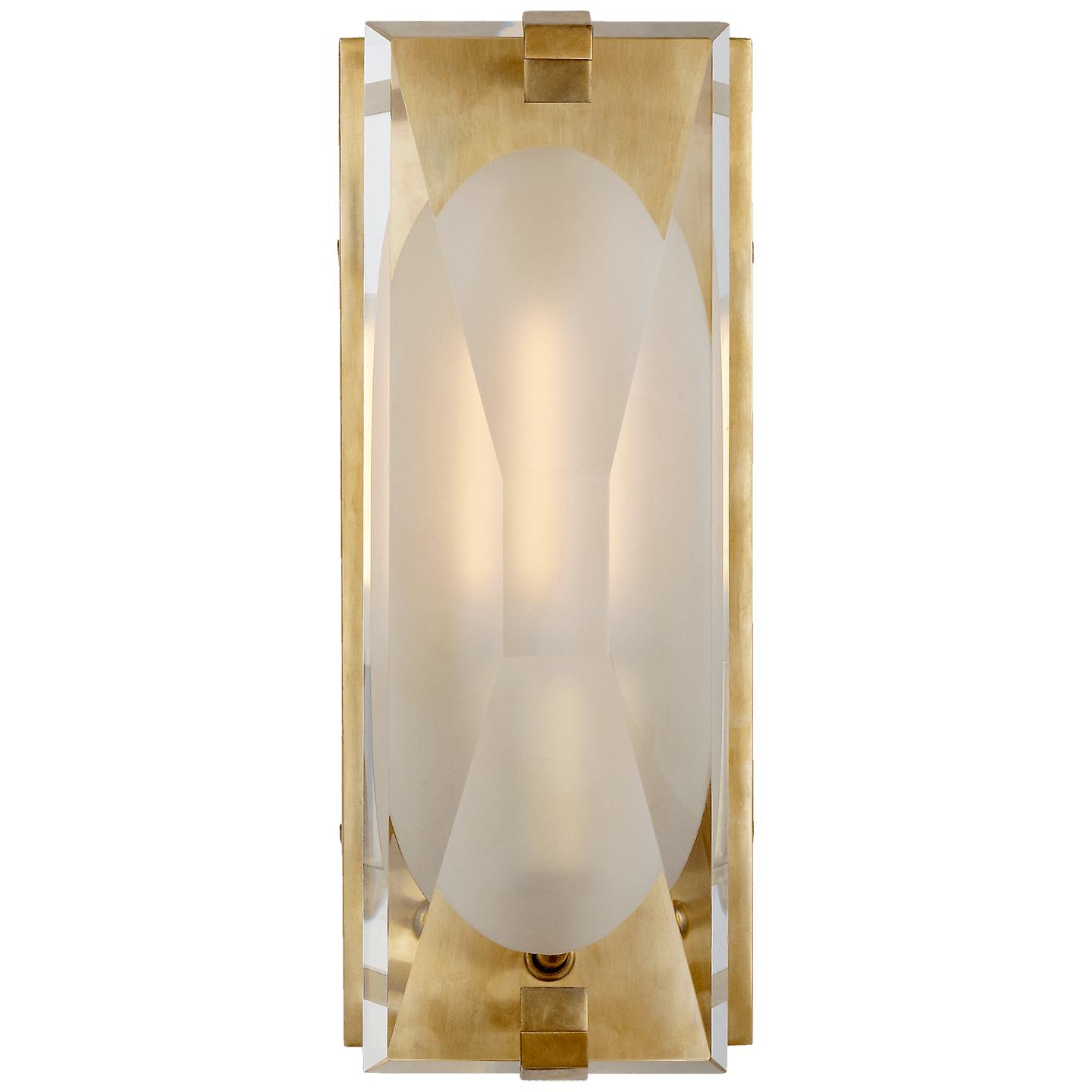 Soft Brass Clear Textured Glass