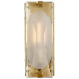 Soft Brass Clear Textured Glass