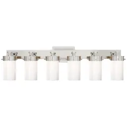 Polished Nickel White Glass
