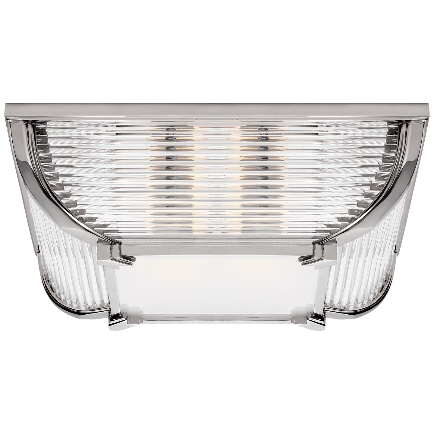 Polished Nickel White Glass