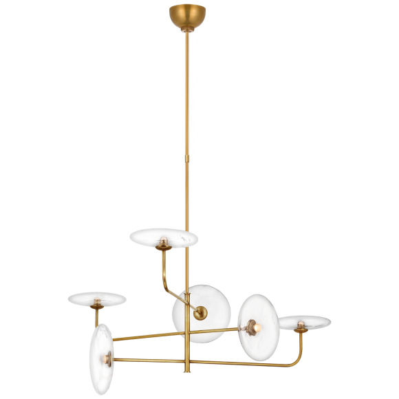 Hand-Rubbed Antique Brass Clear Glass