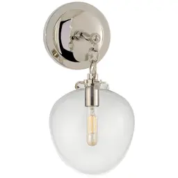 Polished Nickel Clear Glass