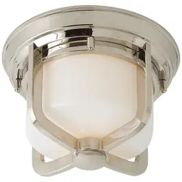 Polished Nickel White Glass