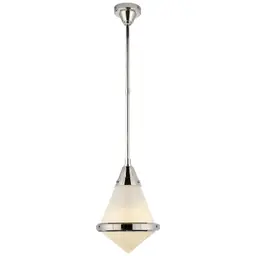 Polished Nickel White Glass