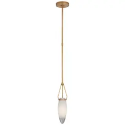 Antique-Burnished Brass White Glass