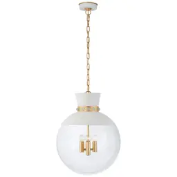 White and Gild Clear Glass