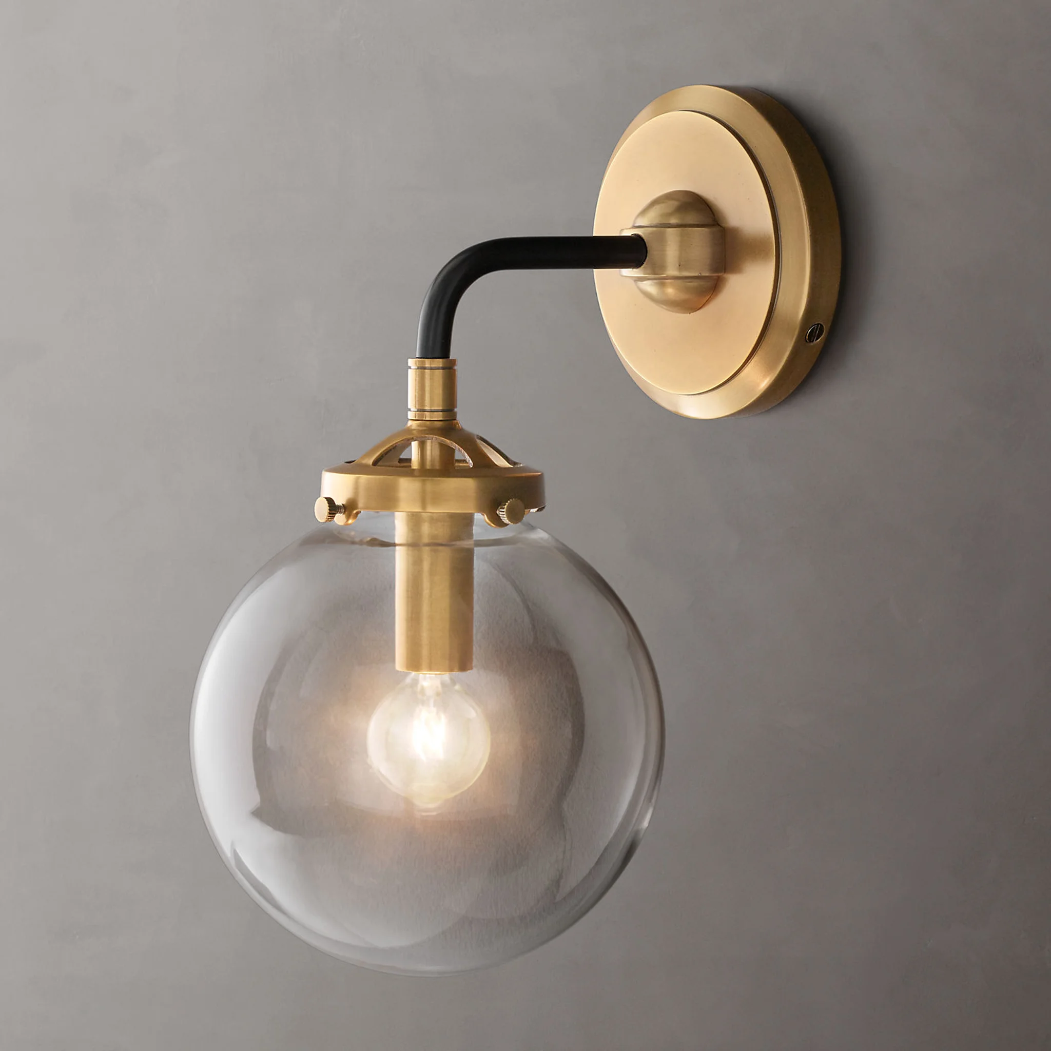 Купить Бра Bistro Globe Clear Glass Sconce в интернет-магазине roooms.ru