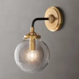 Bronze/Antiqued Brass Clear Glass