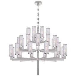 Polished Nickel Crackle Glass