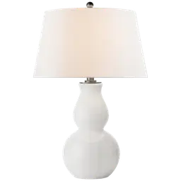 White Glass 15" x 19" x 12" Linen