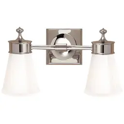 Polished Nickel White Glass