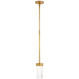 Hand-Rubbed Antique Brass White Glass