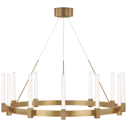 Hand-Rubbed Antique Brass White Glass