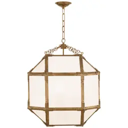 Gilded Iron White Glass